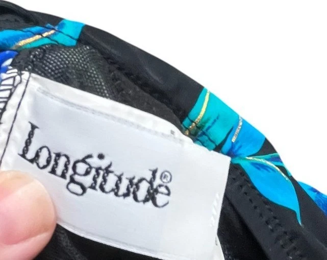 Traje de baño Longitude para mujer talla 18 azul floral vestido de baño de una pieza Foto 3 de 4