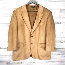 Jos A Bank Mens Tan Corduroy 2 Button Sport Coat Jacket Size 44S
