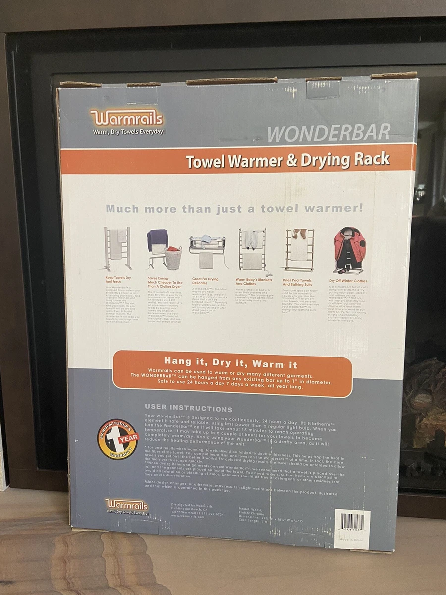 WARMRAILS Wonderbar Heated Towel Warmer u0026amp; Drying Rack ~ Model WXC-U ~  NEW IN BOX | eBay