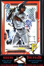 1-2021 Bowman Chrome Orange Refractor Liover Peguero Pirates 14/25 #BCP-52