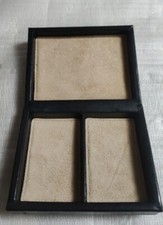 Vintage  Wrapped Leather Wooden Box Trinkets Jewelry Cards