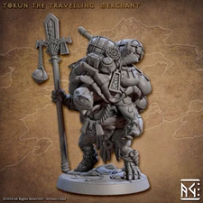 Tokun Traveling Merchant Tortle Turtlekin| Dungeons and Dragons NPC Figure | Pat