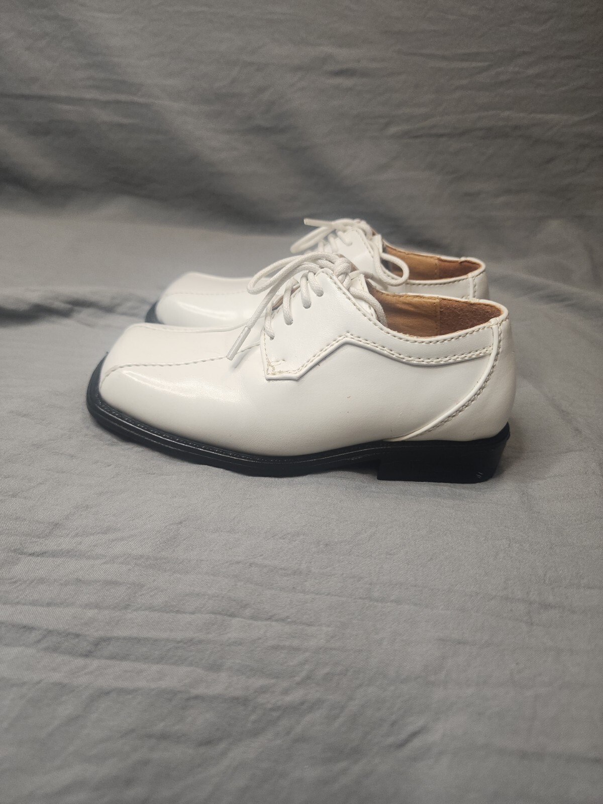 SAOLA LUCIO RICCI scarpe bianche gioventù punta quadrata taglia 8M KENT 356289 stringate Oxford