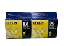 EPSON 88 Yellow Ink Cartridge T088420 2 Pack Bundle
