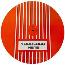 13 Round Orange Air Cleaner Lid Kit - Raised Fins - Custom Engravable - Ansen 13 Round Orange Air Cleaner Lid Kit - Raised Fins - Custom Engravable - Ansen