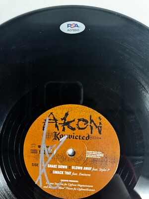 AKON signed (KONVICTED) Album Vinyl LP RECORD CD w/ COA PSA