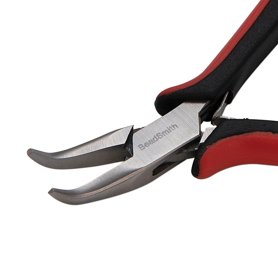 1 BeadSmith Ergonomic Super Fine Bent Nose Chain Pliers to Create Loops & Bends - Image 3 of 4
