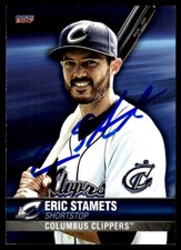 2017 Choice Baseball Card Eric Stamets Columbus Clippers #29 Signed