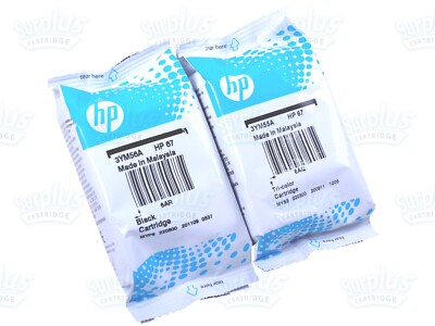 #ad 2 PK Genuine HP 67 Black amp; Color Ink Cartridges DeskJet 2724 2725 2755 $34.99