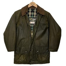 Barbour Vintage Wax Jacket A123 Gamefair Sage Green 2 Crest Ykk 80s C30/76cm Xxs