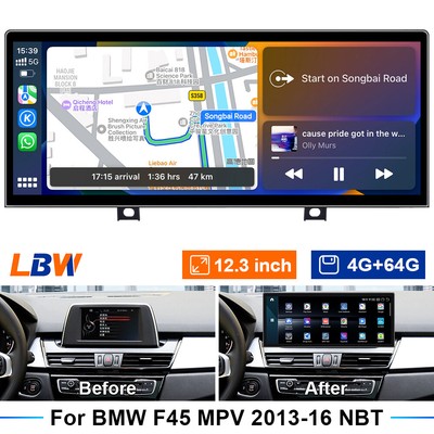 Android Car GPS Radio Stereo Ultra-thin Screen Fit For BMW F45 MPV 2013-2016 NBT