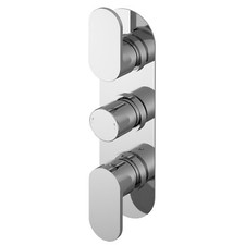 Nuie Binsey Thermostatic Concealed Shower Valve & Diverter Triple Handle Chrome
