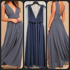 LULUS Heavenly Hues Denim Blue Maxi Dress*Gorgeous color/Design Size XS*NWOT