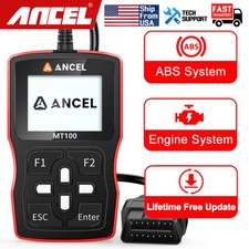 ANCEL MT100 Motorcycle OBD2 Scanner Diagnostic Tool Check Engine Light Shut Off