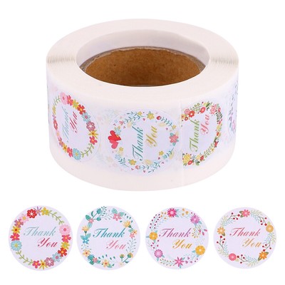 500Pcs Aufkleber für Geschenktüten Etikett Brief rundes Blumenetikett Label