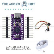 Arduino Pro Micro Leonardo compatible 5V 16MHz ATmega32U4 Type-C USB - TESTED