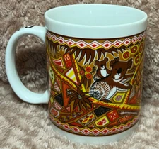 G'Day Happy Memories From Australia Coffee Mug - Koala and Kangaroo Mosaic