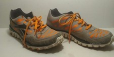 Reebok Gray Black Accent Orange Running Shoe Transition 2.0 X-Trainer Real Flex