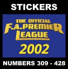 Merlin Premier League 2002 Football Stickers #309 -428