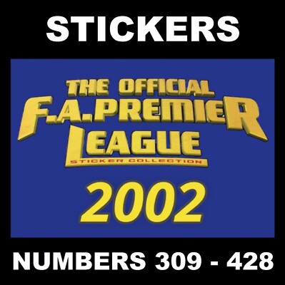 Merlin Premier League 2002 Fußball Aufkleber #309 -428