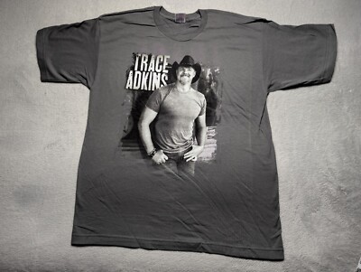 Trace Adkins Tour 2013 T-Shirt Large NWOT Gray Made in USA