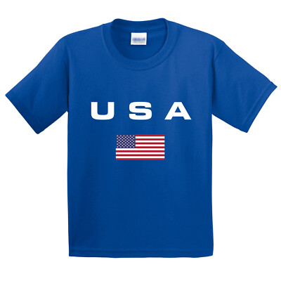 H HYFOL Men's USA Flag Graphic T-Shirt – 100% Cotton Patriotic Short Sleeve Tee (Birch, Small)