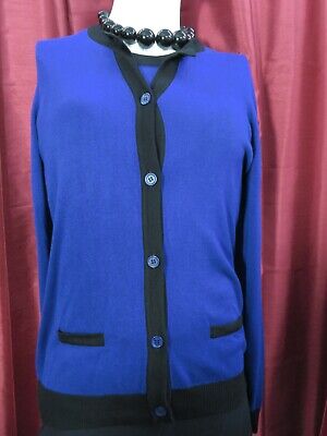 Peter Hahn Blue Longline Cardigan Tunic Twinset Uk 16 New Ebay