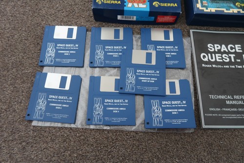 Space Quest IV Roger Wilco and the Time Rippers By Kixx XL ~ Boxed Amiga Game GC - Afbeelding 4 van 8