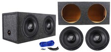  2 Rockville W10K6D2 V2 10" 4000w Car Audio Subwoofers Sealed Sub Box Enclosure