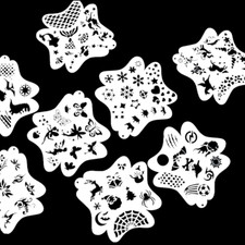 Bowitzki 8 pcs Many Shapes Reusable Face Paint Stencils for Kids Face Painting