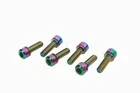 Titanium Road MTB eBike Riding Stem Bolts M5 Ti Screws 6PCS Rainbow Bike
