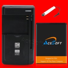 High-Performance 1400mAh Battery External Charger for Alcatel MyFlip 2 A406DL US