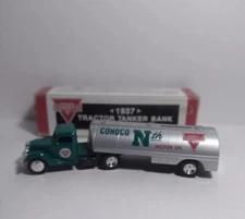 Collectible Conoco Nth Motor Oil 1937 Tractor Tanker Coin Bank Boxed 
