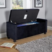 Ottoman Window Seat Hidden Storage Box Bench Velvet Home Living Furniture 