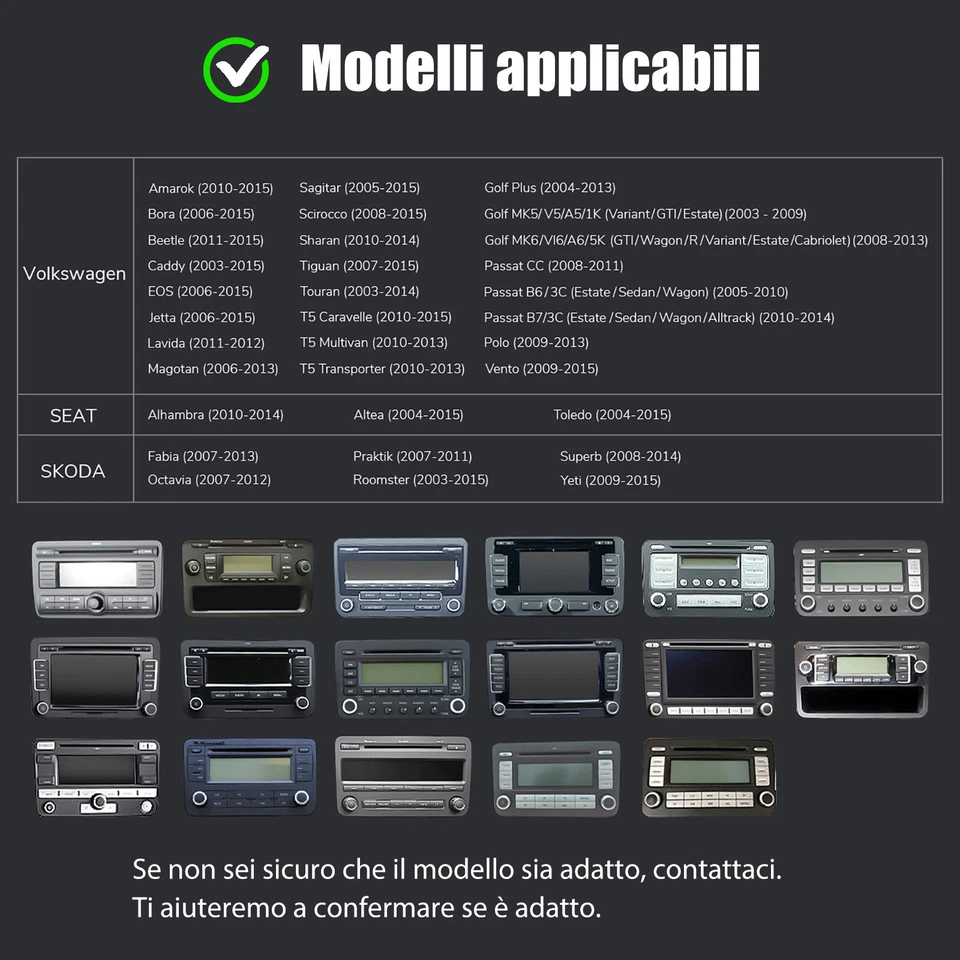 9" Autoradio Stereo Carplay Android 14 GPS Navi RDS Per VW GOLF 5 6 Touran Polo - Immagine 4 di 4