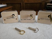 LOT of 3- Sankyo Music Box Musical Movement Mechanisms, 2 EXTRA Keys included