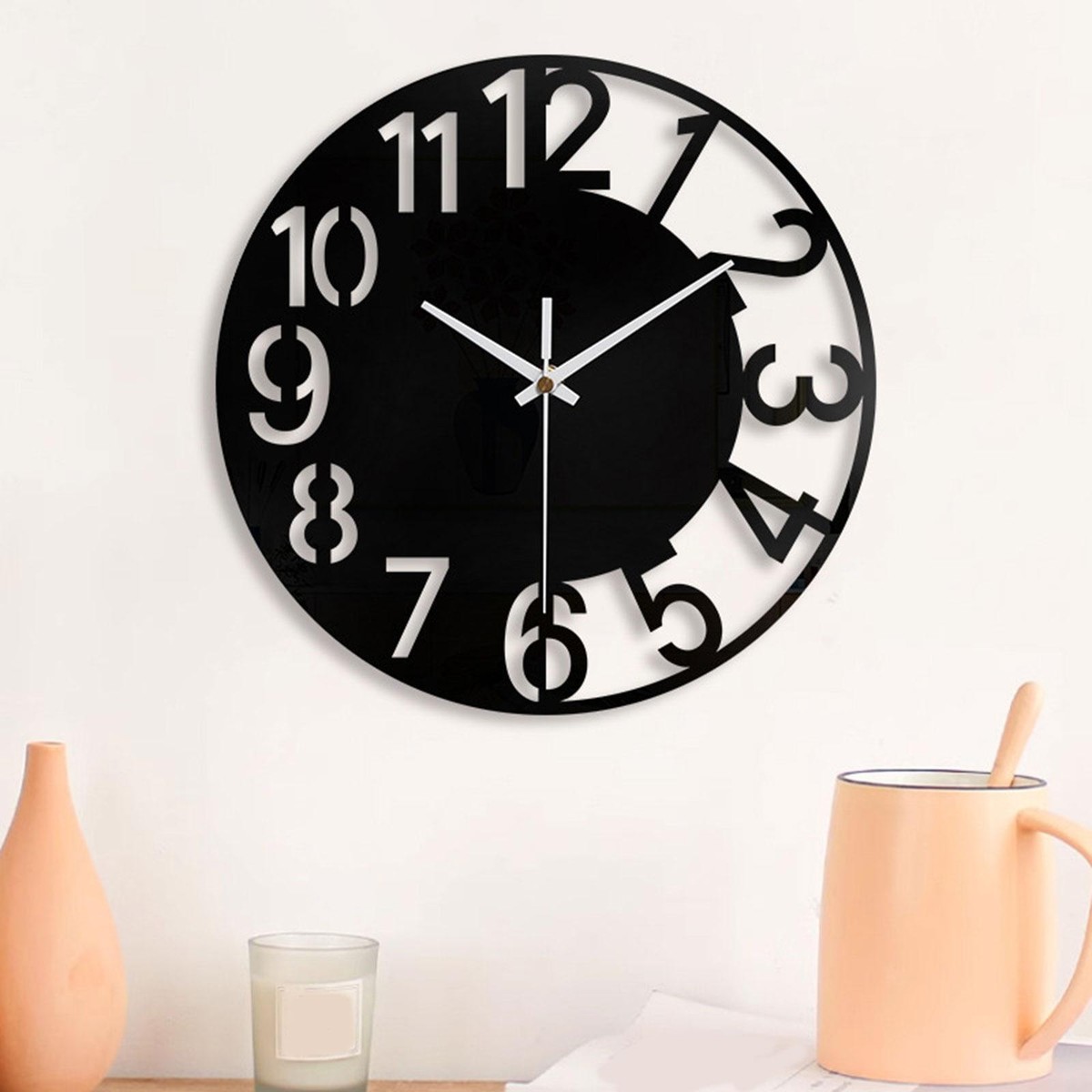Acrylic Wall Clock Simple Large Wall Clock for Living Room | eBay UK