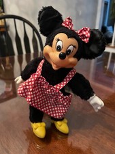 Vintage Applause Walt Disney Minnie Mouse Plush Plastic Face Doll 9" stuffed