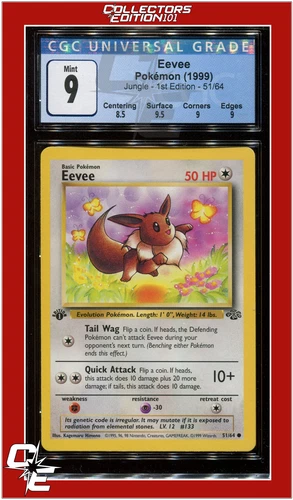 Jungle 51 Eevee 1st Edition CGC 9
