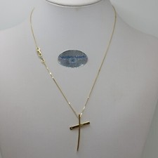 COLLANA DA DONNA CON CIONDOLO CROCE IN ORO GIALLO 18KT  5,25 GRAMMI (0036)