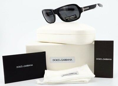 DOLCE GABBANA Sonnenbrille DG 416S B5 130 Black Gray Sun Italy c2003 Brillenetui