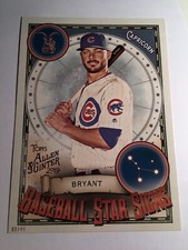 2019 Topps Allen & Ginter Baseball Star Signs 5x7 Kris Bryant Cubs 29 02/49