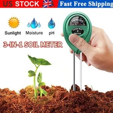 3 in 1 Digital PH Tester Sunlight Soil Moisture Meter Detector Plant Garden US