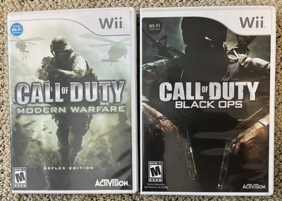 2 Wii Call of Duty Black Ops + Modern Warfare Reflex Bundle Tested Rated M