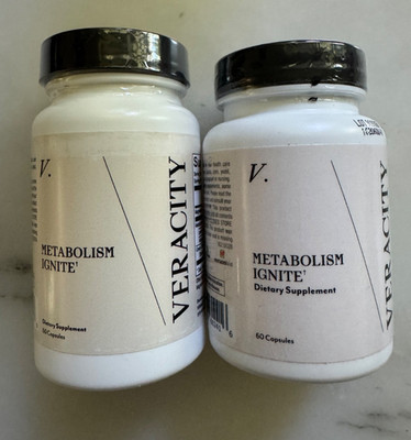 2 Sealed Bottles VERACITY METABOLISM IGNITE Dietary Supplement - Exp 2027