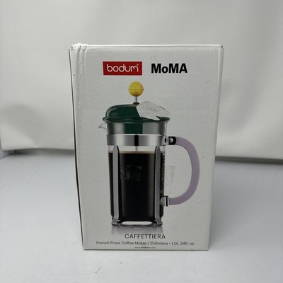 Bodum Caffetiera MoMA Limited Edition 34 oz French Press Green Lid