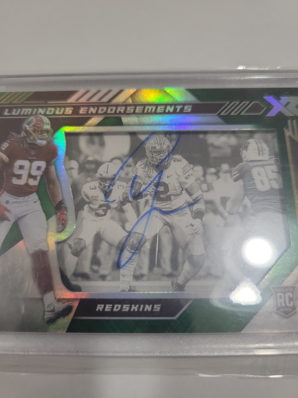2020 Panini XR Football RC Luminous Endorsements Auto Chase Young 1/5, 1/1   view 3
