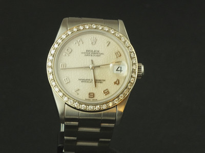Rolex Datejust Medium Stahl/Weißgold Dia-Lünette Ref: 78274, von 2001