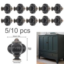 Acrylic Knobs 10 Pack - Pumpkin Cabinet Knobs Retro Dresser Knobs with Screws