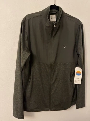 Vuori Sunday Element Track Jacket Kale Heather  Men's Size Large - product listing photo